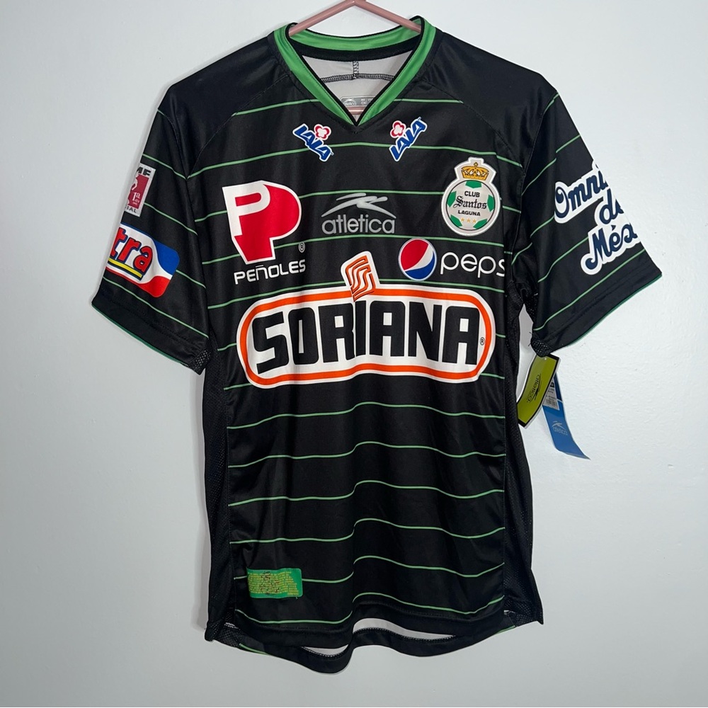 Santos Laguna Jersey Mens Small Black Atletica 2010 2011 Futbol